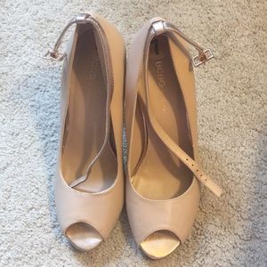 Nude and rose gold heels